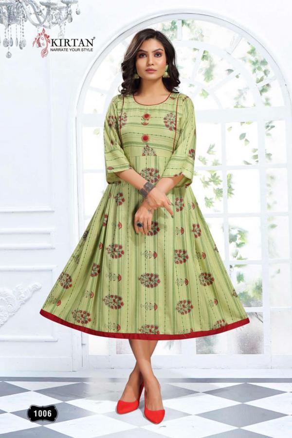 Kirtan Aarohi 2 Beautiful Rayon Printed Flair Kurti 